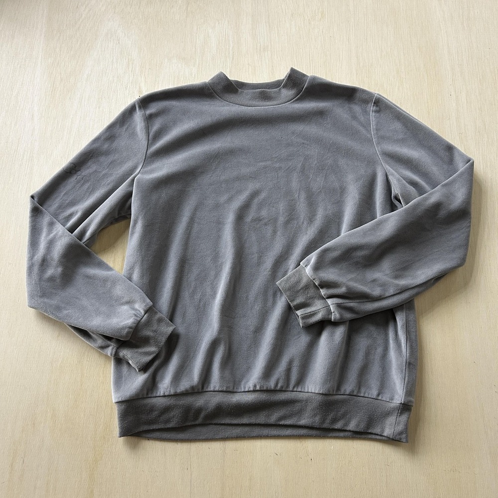 P.J. Salvage Pajama Top Womens Large Gray Long Sleeve Crew Neck Sleepwear Lounge